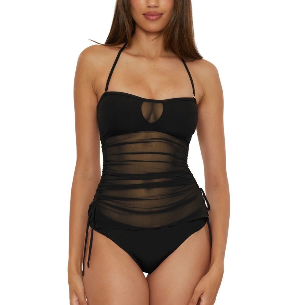 BECCA | Women's Muse Bandeau Tankini, Casual, Pull On, Sheer, Swimsuit S…